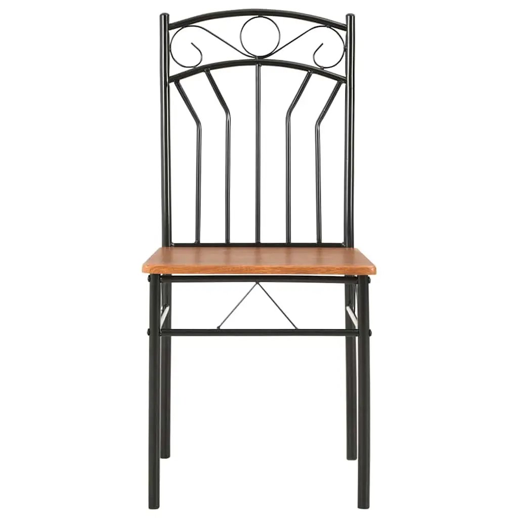 Set of 6 Brown Dining Chairs