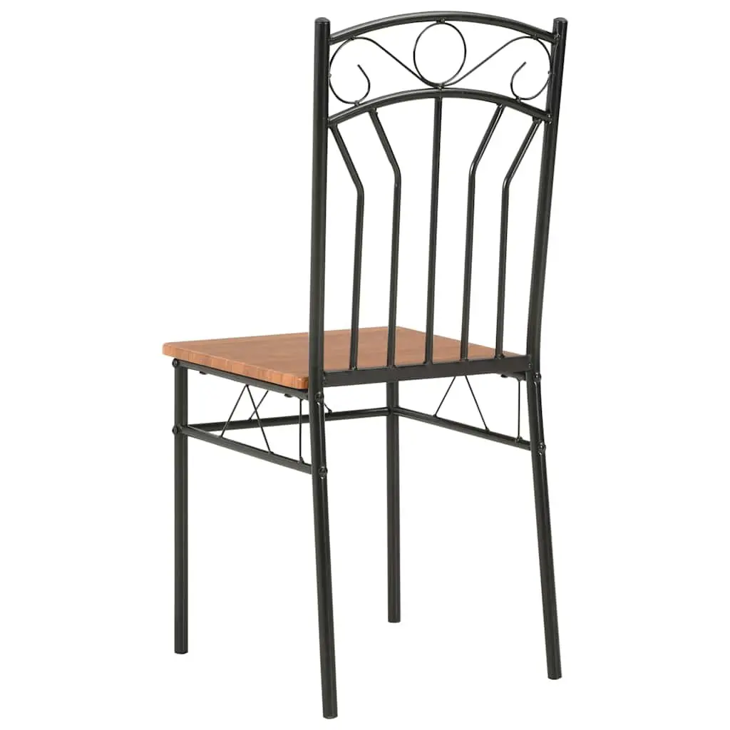 Set of 6 Brown Dining Chairs