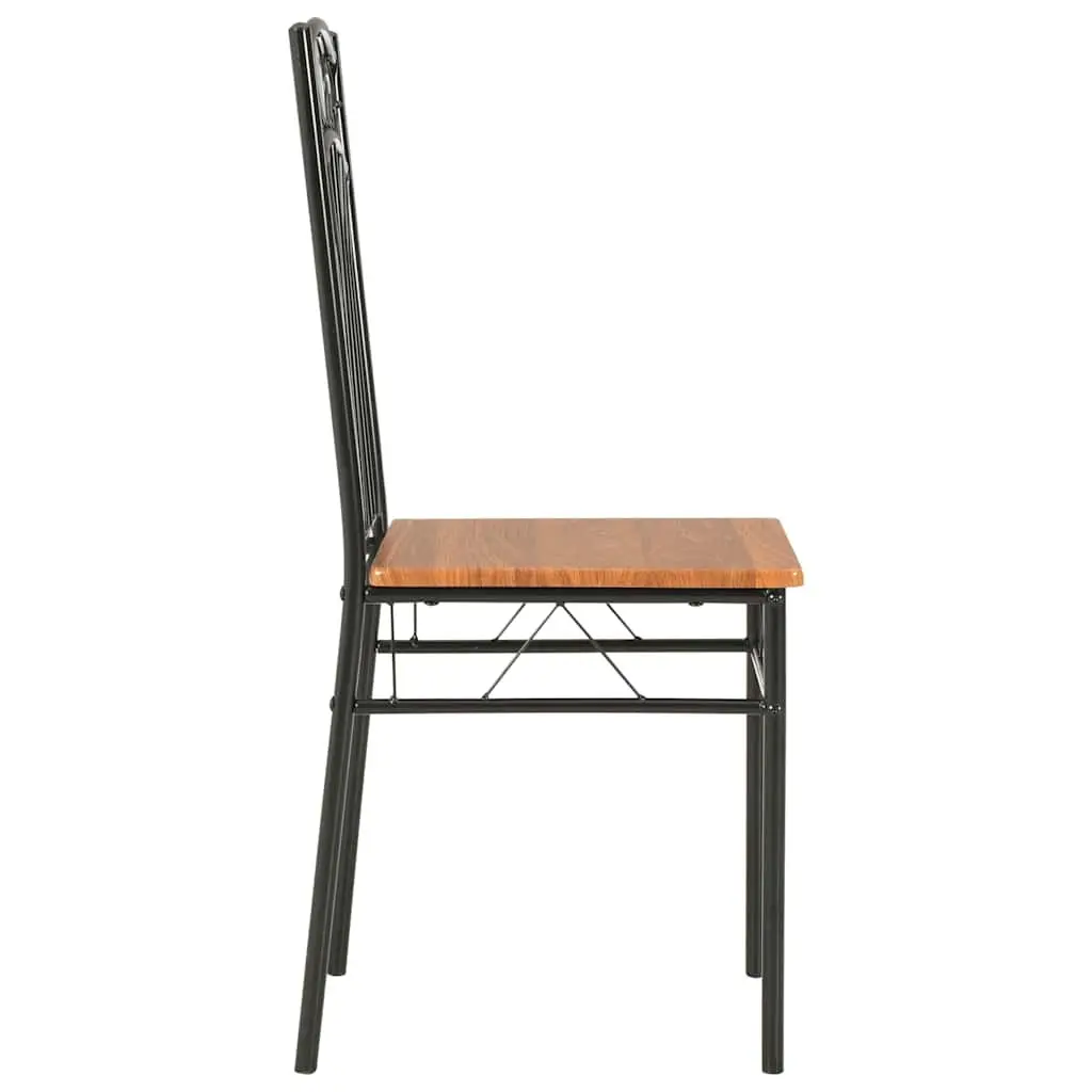 Set of 6 Brown Dining Chairs