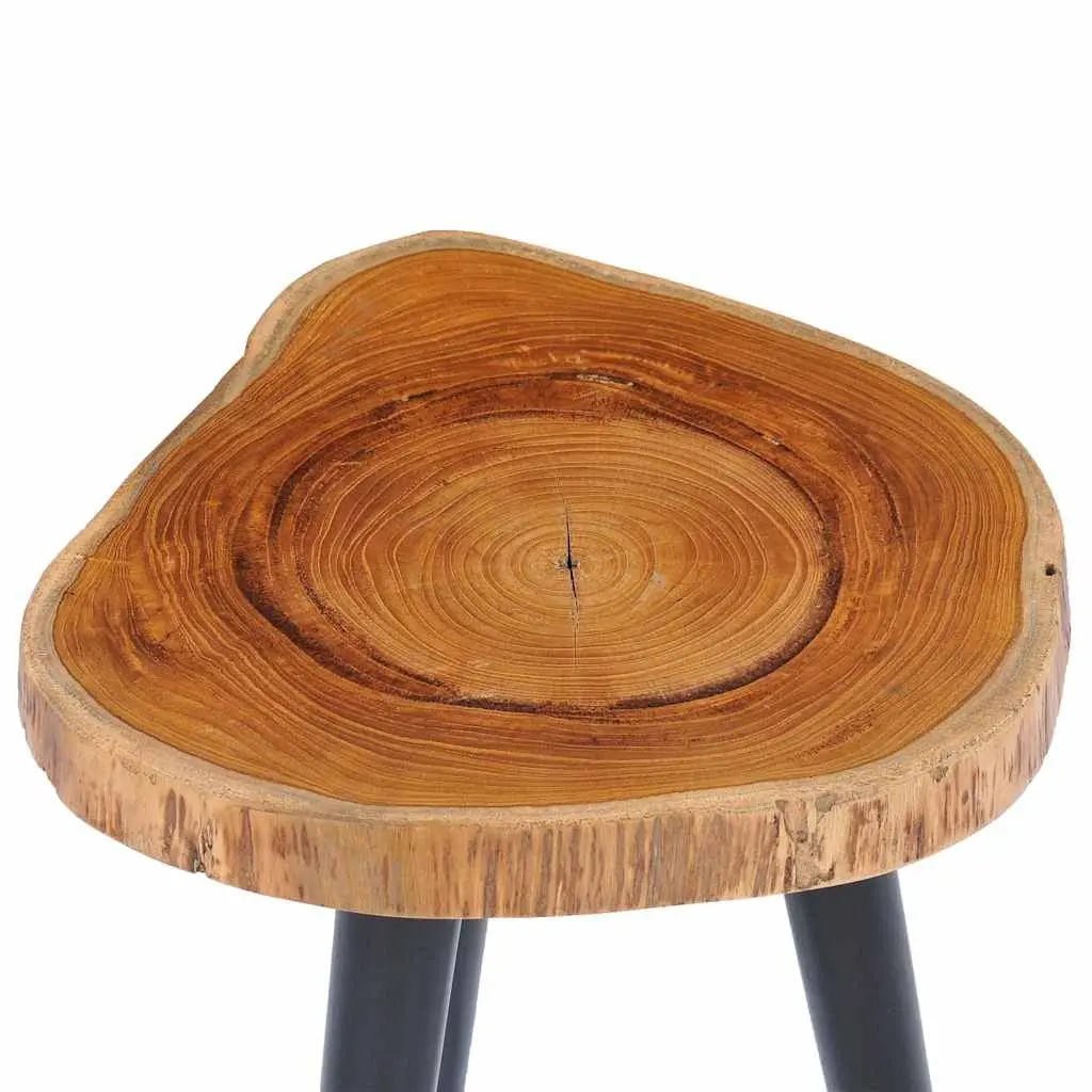 Coffee Table Brown 40x45cm Round Teak Root Tabletop Mango Wood Base