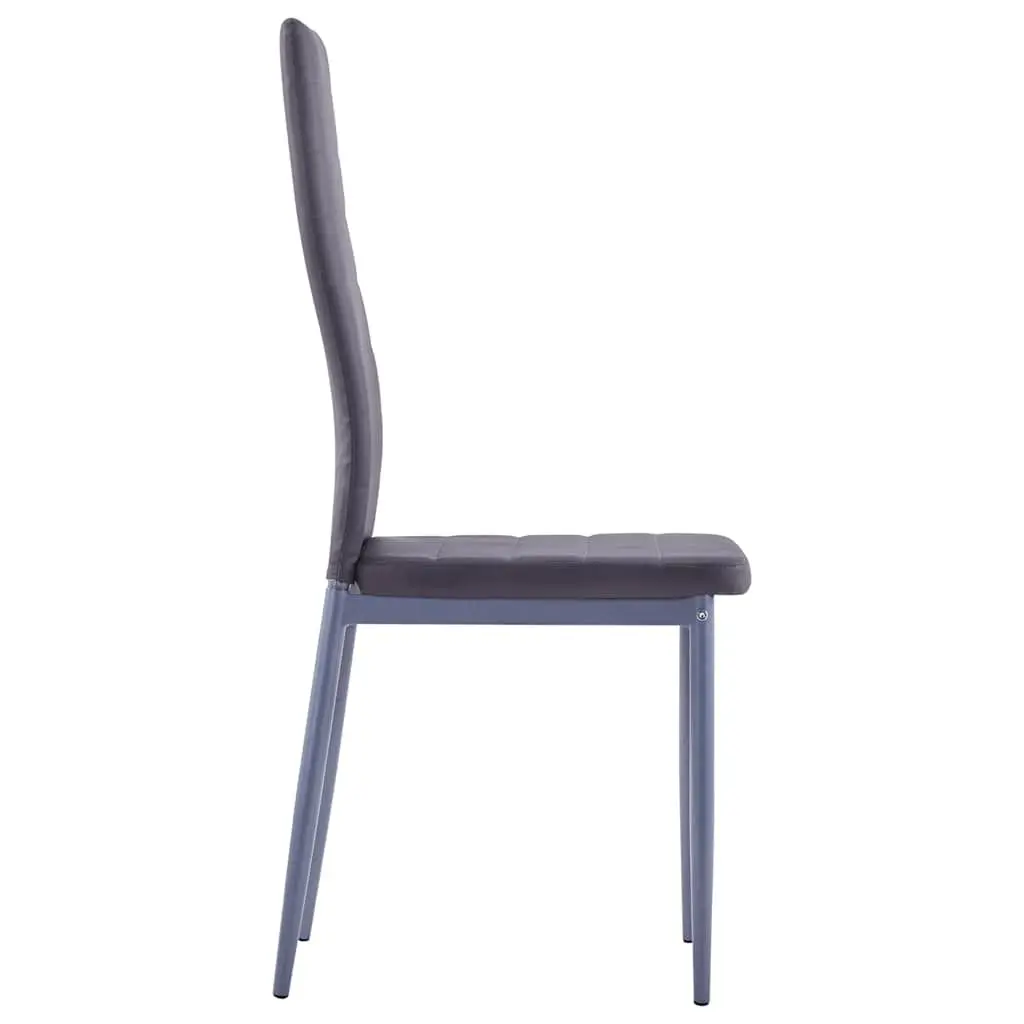 Dining Set Grey 7 Piece Modern Table 6 Chairs Kitchen Furniture