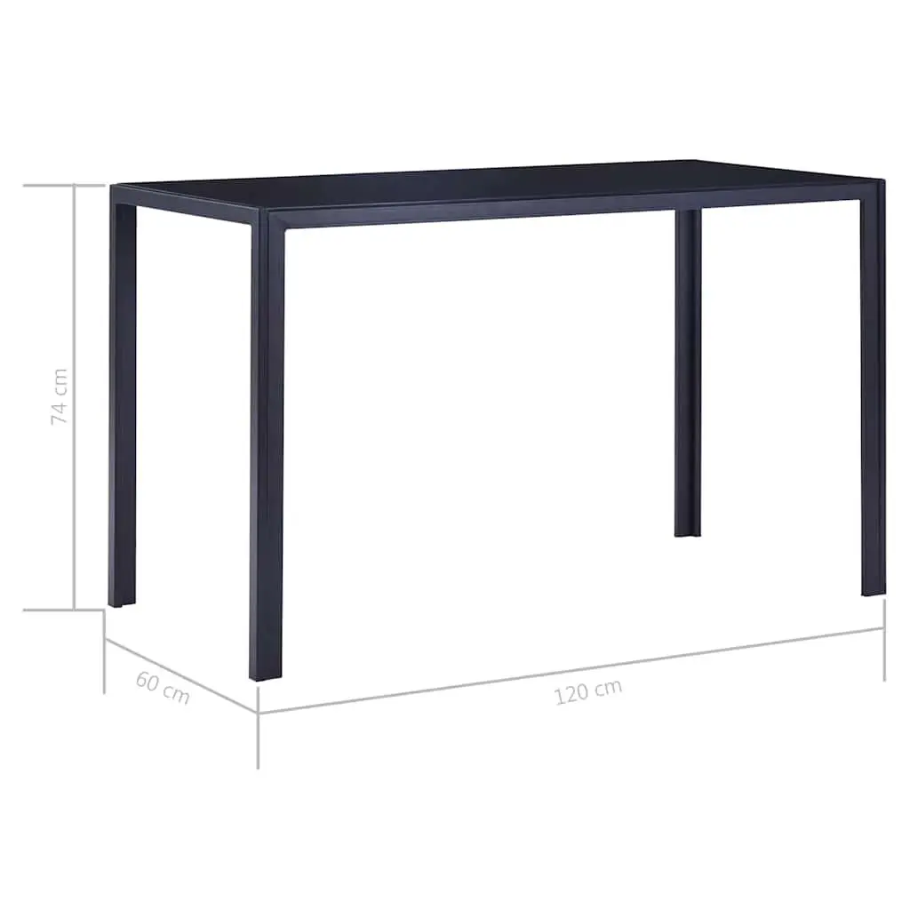 Dining Table Set Blue 7 Piece Modern Kitchen Furniture Tempered Glass Top Faux Leather Upholstered Chairs