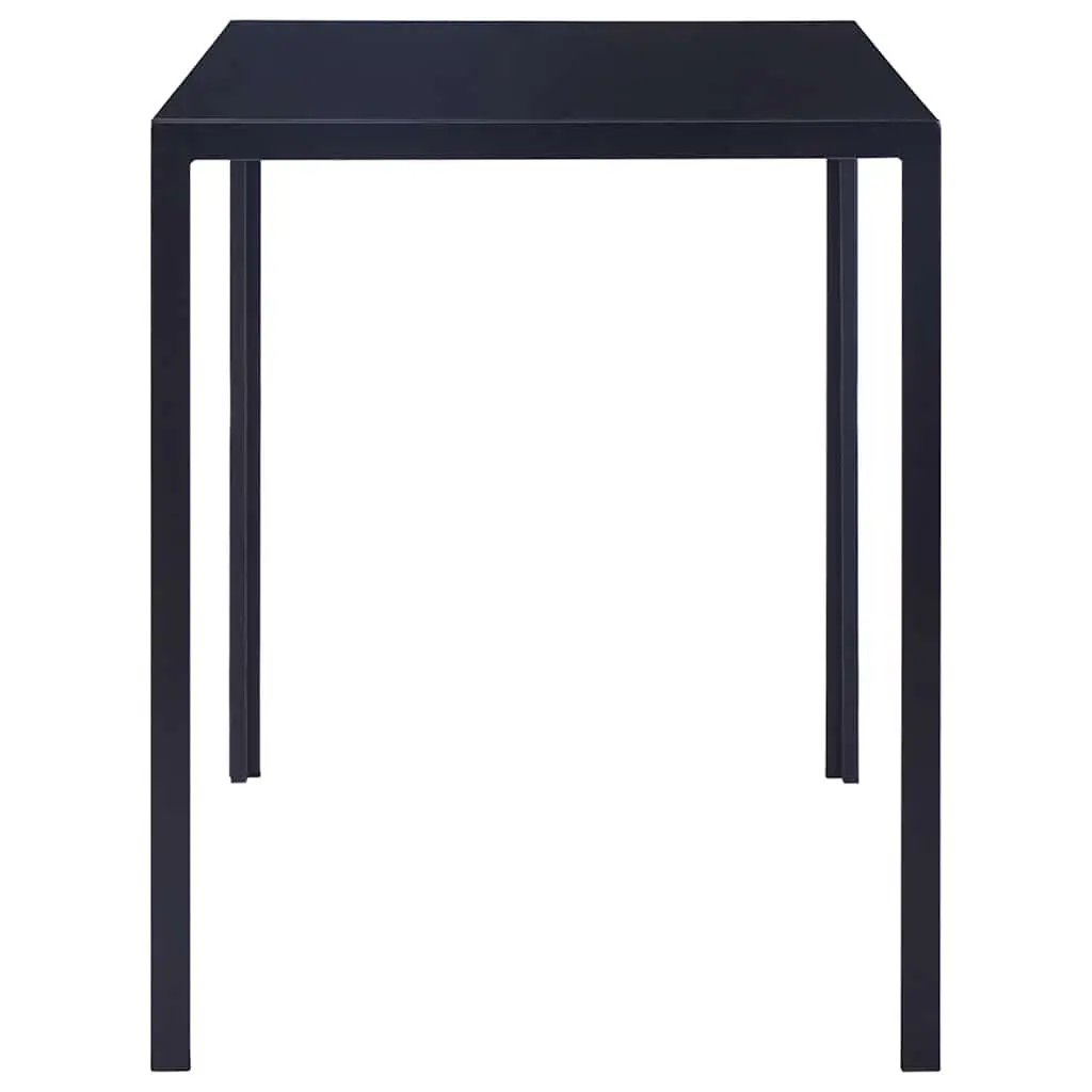 Dining Table Set Blue 7 Piece Modern Kitchen Furniture Tempered Glass Top Faux Leather Upholstered Chairs