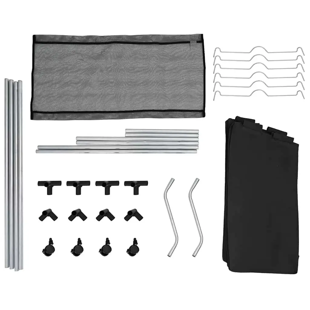 Laundry Sorter Black 3 Bags Steel Frame Wheels Handles Utility Room Organizer