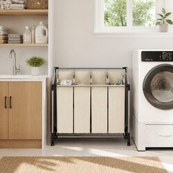 Laundry Sorter with 4 Bags and Wheels