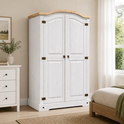 2-Door Wooden Wardrobe