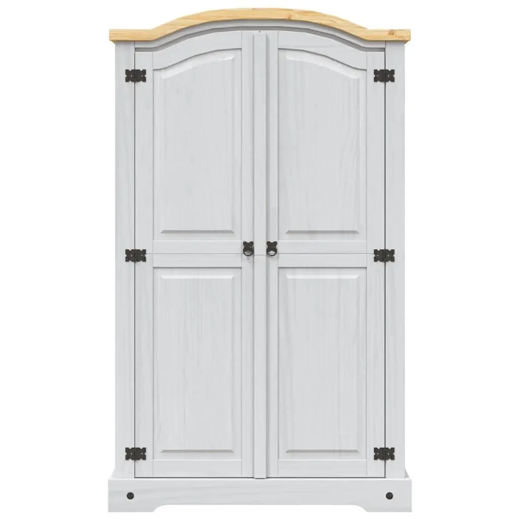 Wooden Wardrobe 2 Doors Storage Cabinet Bedroom Furniture White Cupboard