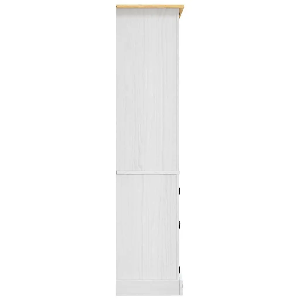 Storage Cabinet White Mexican Pine Cupboard Open Shelves Display Unit