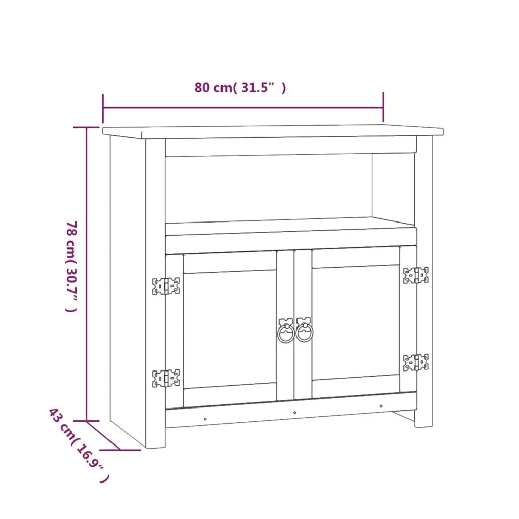 TV Cabinet White Mexican Style Entertainment Unit with 1 Cabinet Compartment and 1 Shelf