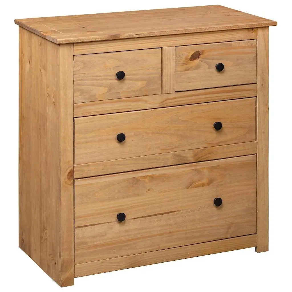 Sideboard Brown 80x40x83 cm 4 Drawer Wooden Cabinet Storage Furniture