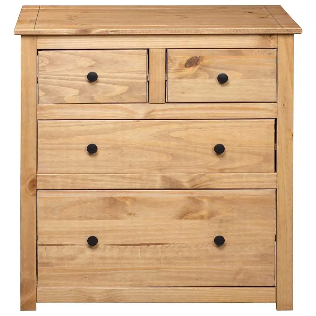 Sideboard Brown 80x40x83 cm 4 Drawer Wooden Cabinet Storage Furniture