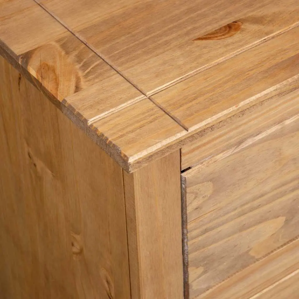 Sideboard Brown 80x40x83 cm 4 Drawer Wooden Cabinet Storage Furniture
