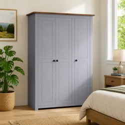 Compact 3-Door Wardrobe for Stylish Storage