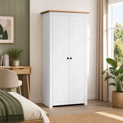 White Wardrobe: Compact Design, Ample Storage