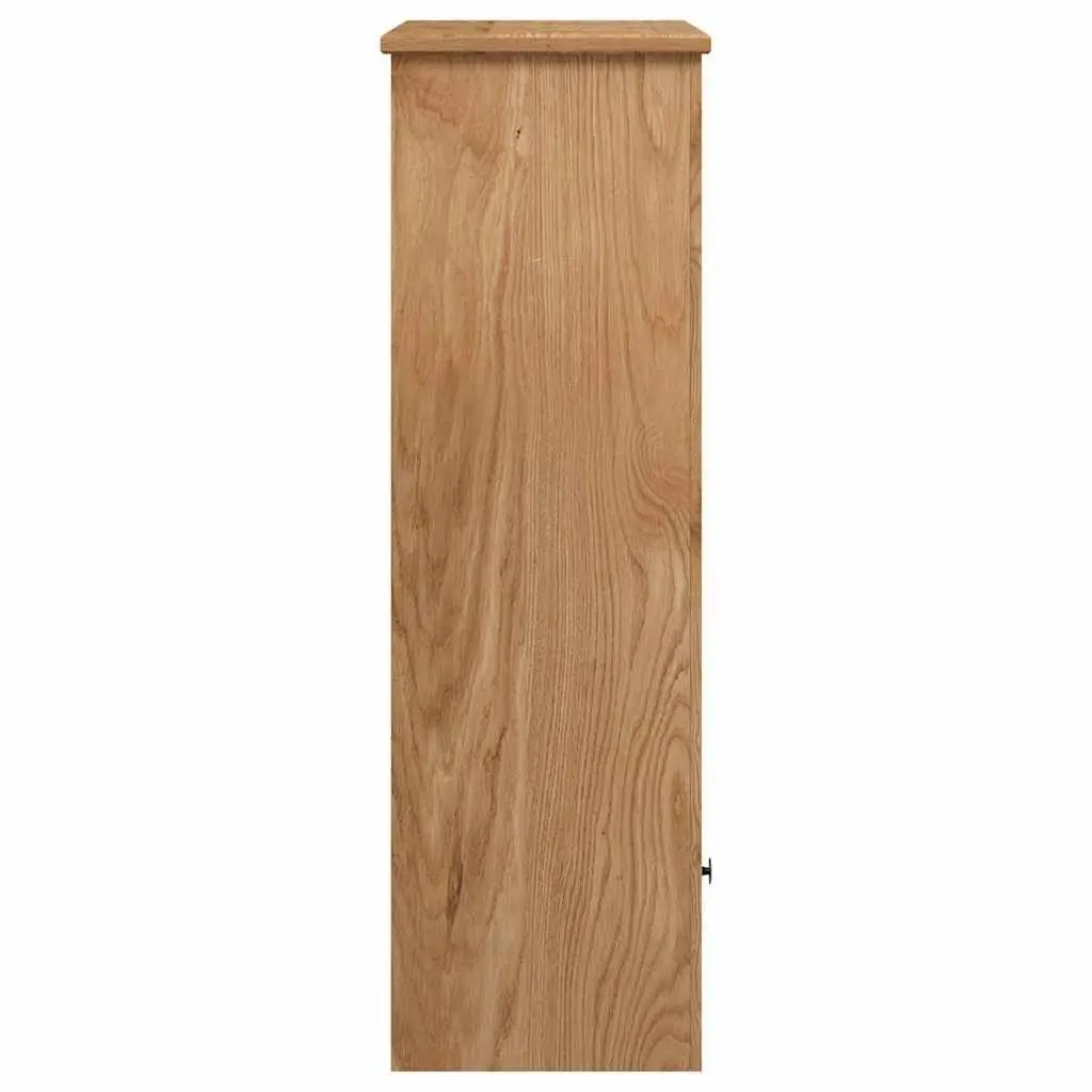 Wooden Bookcase Brown 80x35x110 cm Solid Pine 3 Shelves and 1 Drawer Storage Shelving Unit
