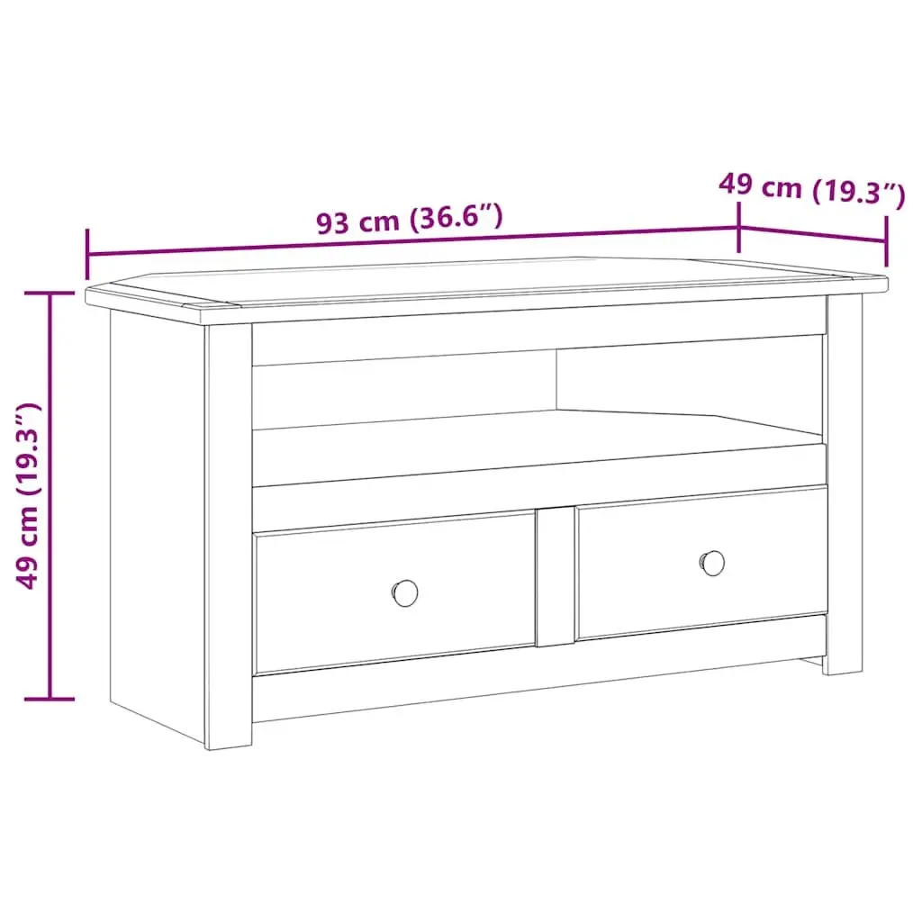 White Corner TV Cabinet with Storage Drawers