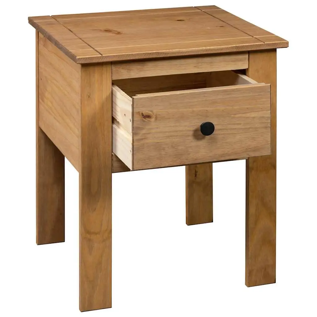 Bedside Cabinet Brown 46x40x57cm Solid Pinewood Nightstand with Storage Drawer
