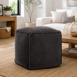 Stylish Velvet Pouffe Ottoman for Relaxation