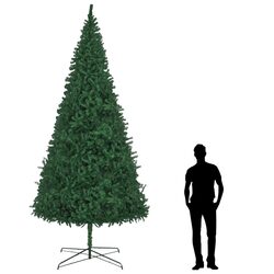 400cm Green Artificial Christmas Tree - Simple and Effective