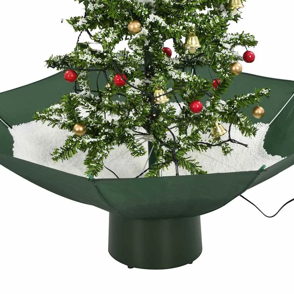Artificial Christmas Tree Green 75cm Snowing Effect with Umbrella Base
