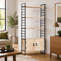 Compact 4-Tier Bookcase for Home and Office