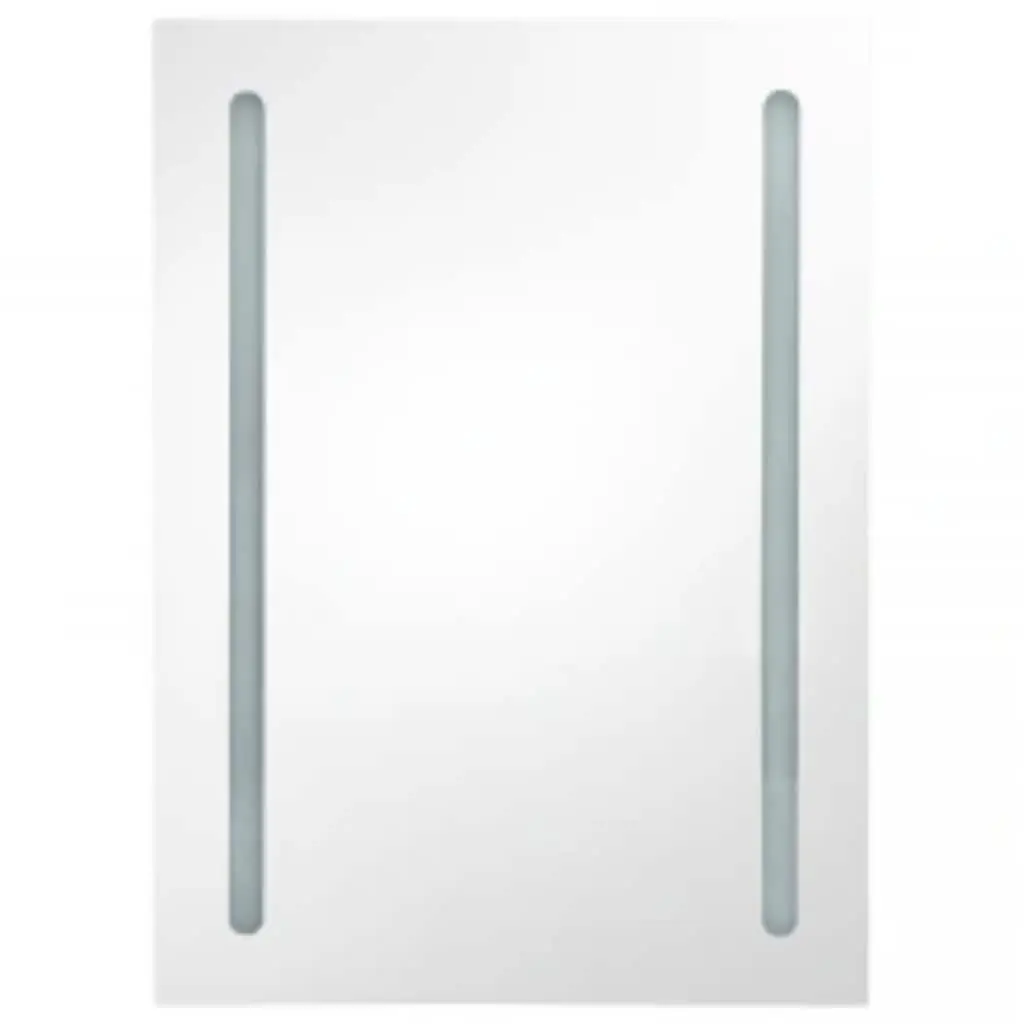 LED Bathroom Mirror Cabinet 50x13x70cm Wall Mounted Vanity Storage White