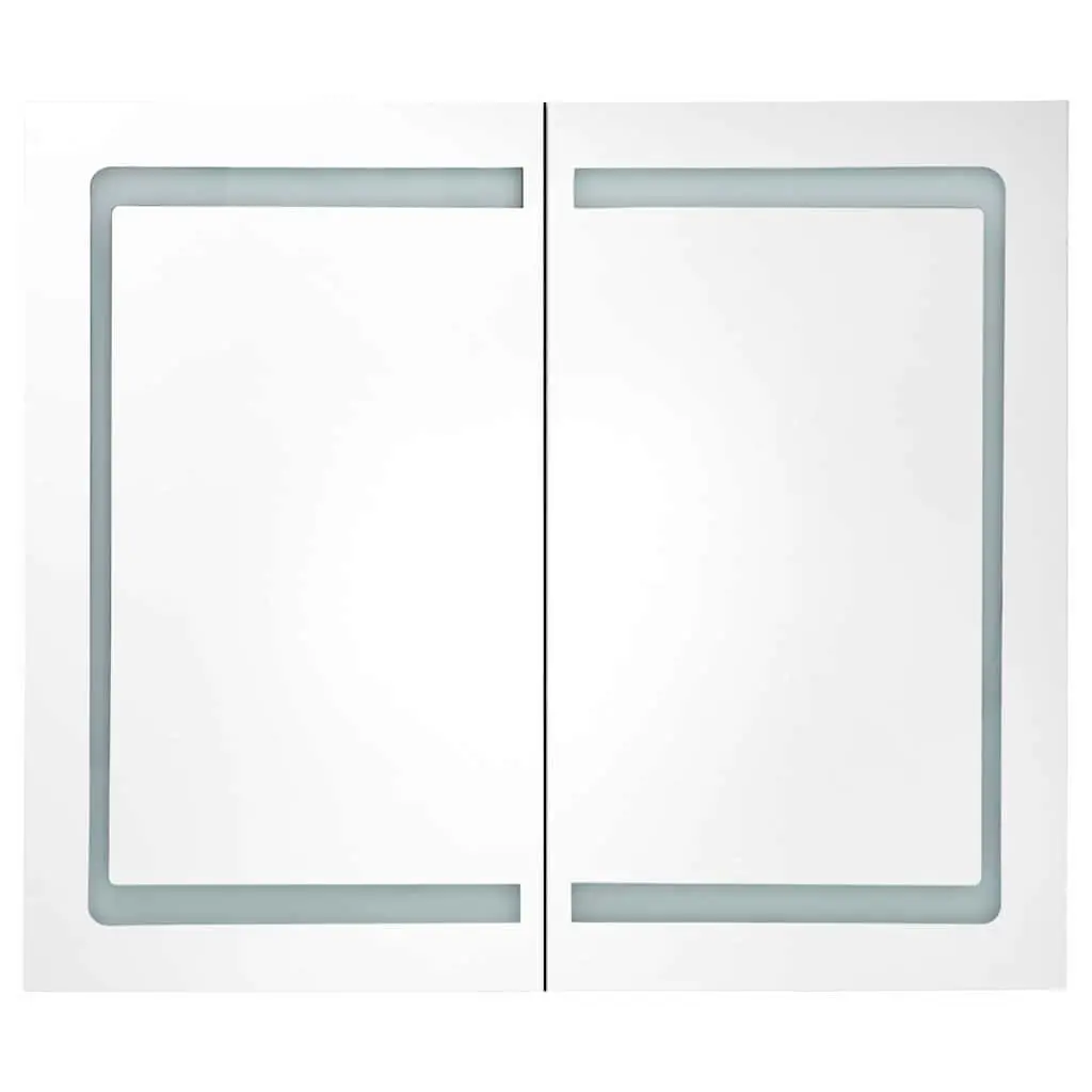 LED Bathroom Vanity Mirror Cabinet Wall Mounted Storage White 80x12.2x68cm