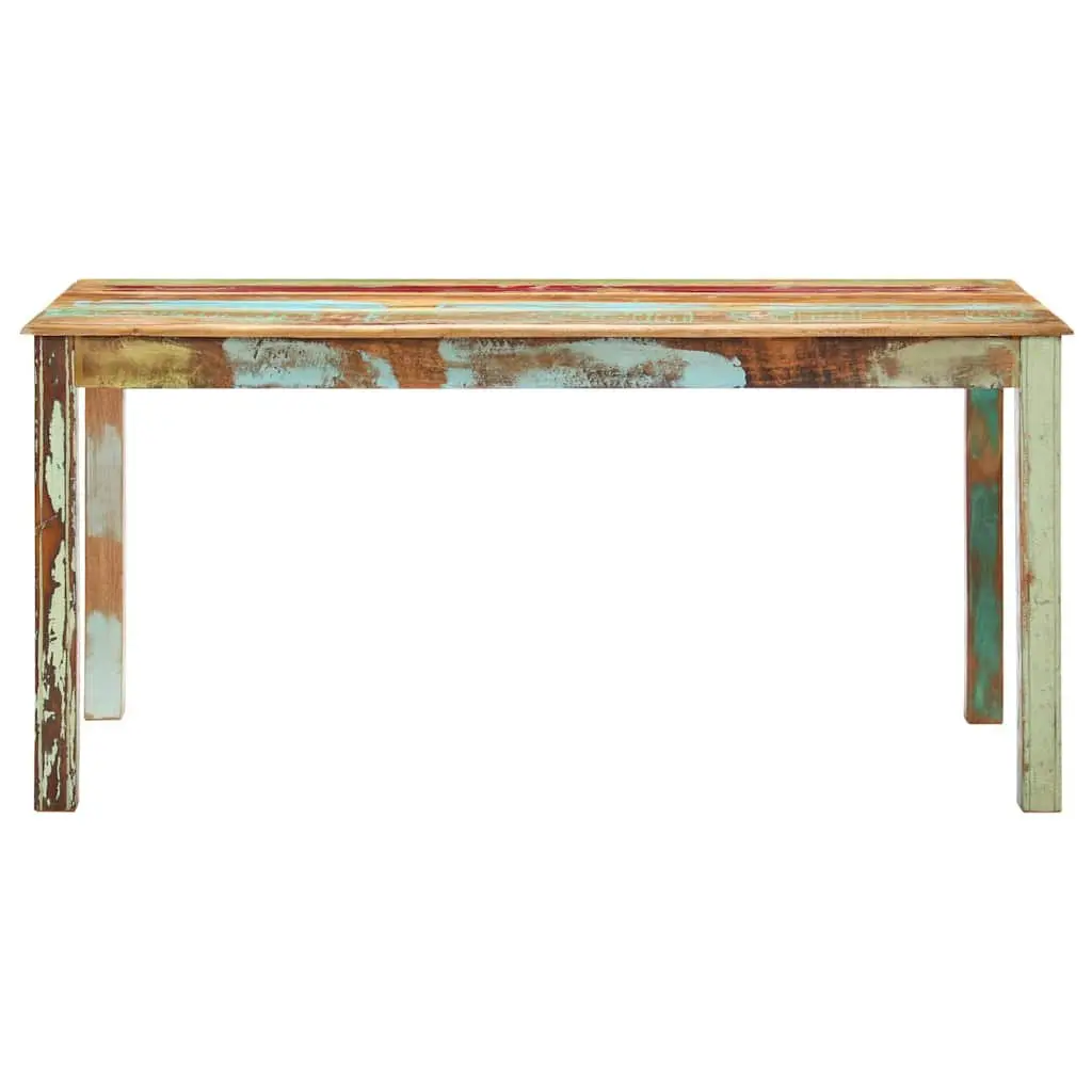 Dining Table Multicolour 160x80x76 cm Solid Reclaimed Wood Antique Style