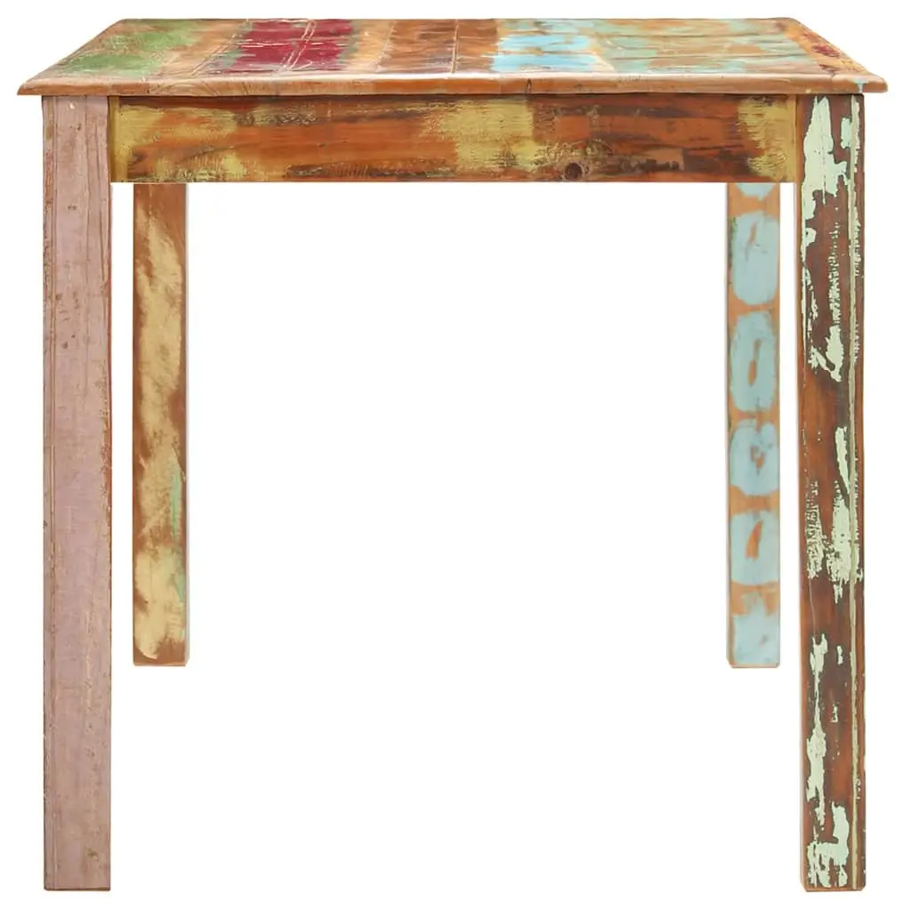 Dining Table Multicolour 160x80x76 cm Solid Reclaimed Wood Antique Style