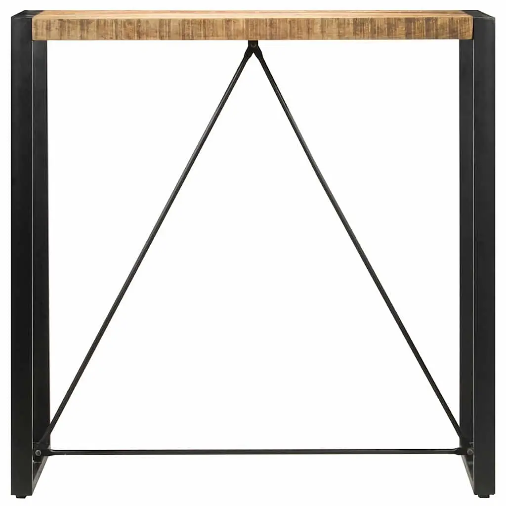 Bar Table Brown 110x60x110cm Solid Mango Wood Industrial Retro Style