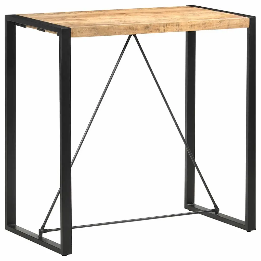 Bar Table Brown 110x60x110cm Solid Mango Wood Industrial Retro Style