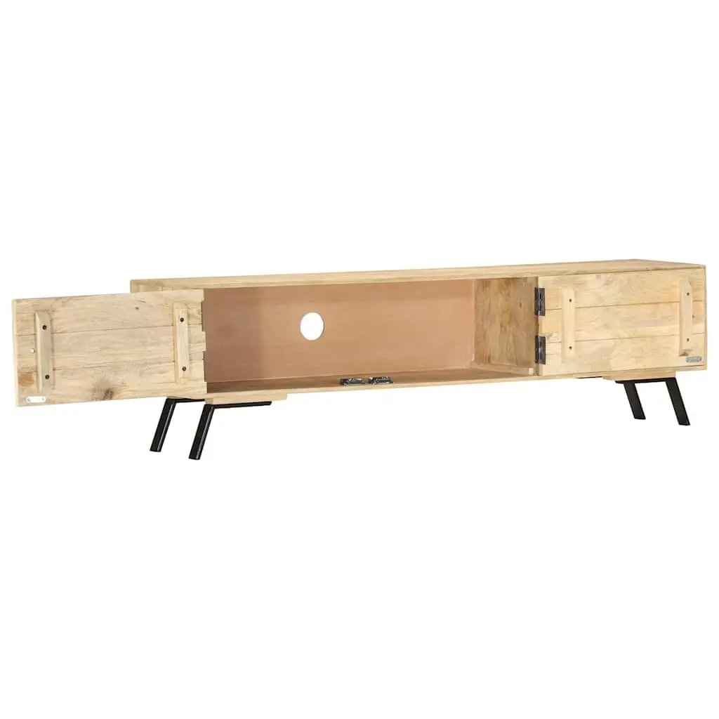 TV Cabinet Brown 140x30x40 cm Solid Mango Wood Storage Unit