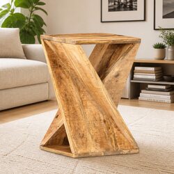 Mango Wood Accent Table 35x35x55 cm