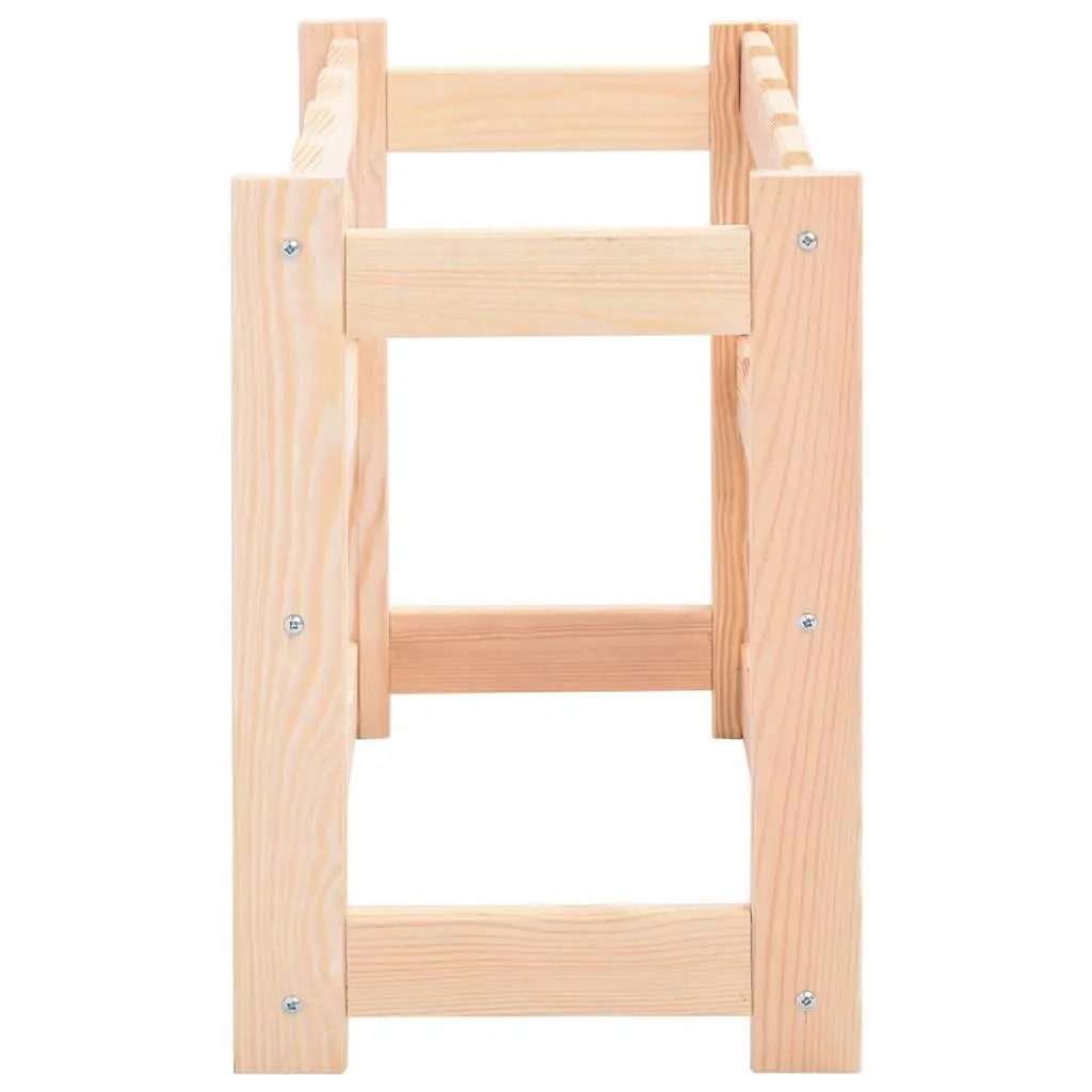 Wine Rack Beige Solid Wood Pine 12 Bottle Storage Display Shelf Holder Stand