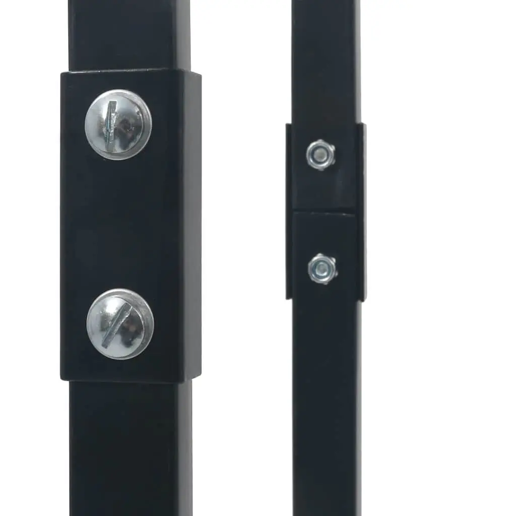 Firewood Holder Tall Black Steel Log Storage Rack for Fireplace and Wood Stove