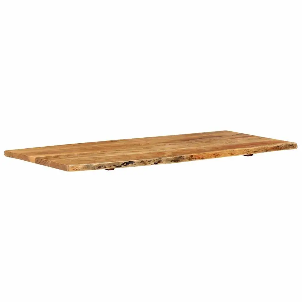 Solid Acacia Wood Bathroom Vanity Top with Live Edge, 114cm