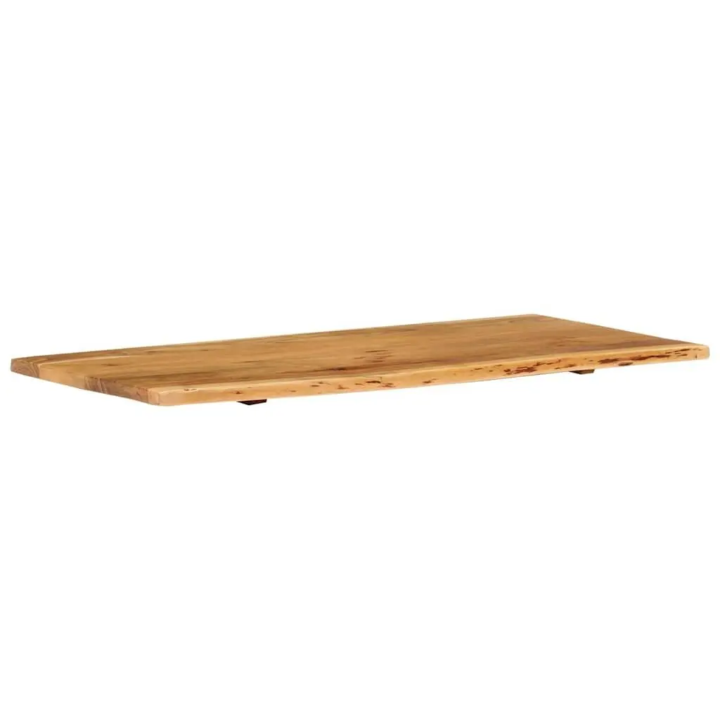 Solid Acacia Wood Bathroom Vanity Top with Live Edge, 114cm