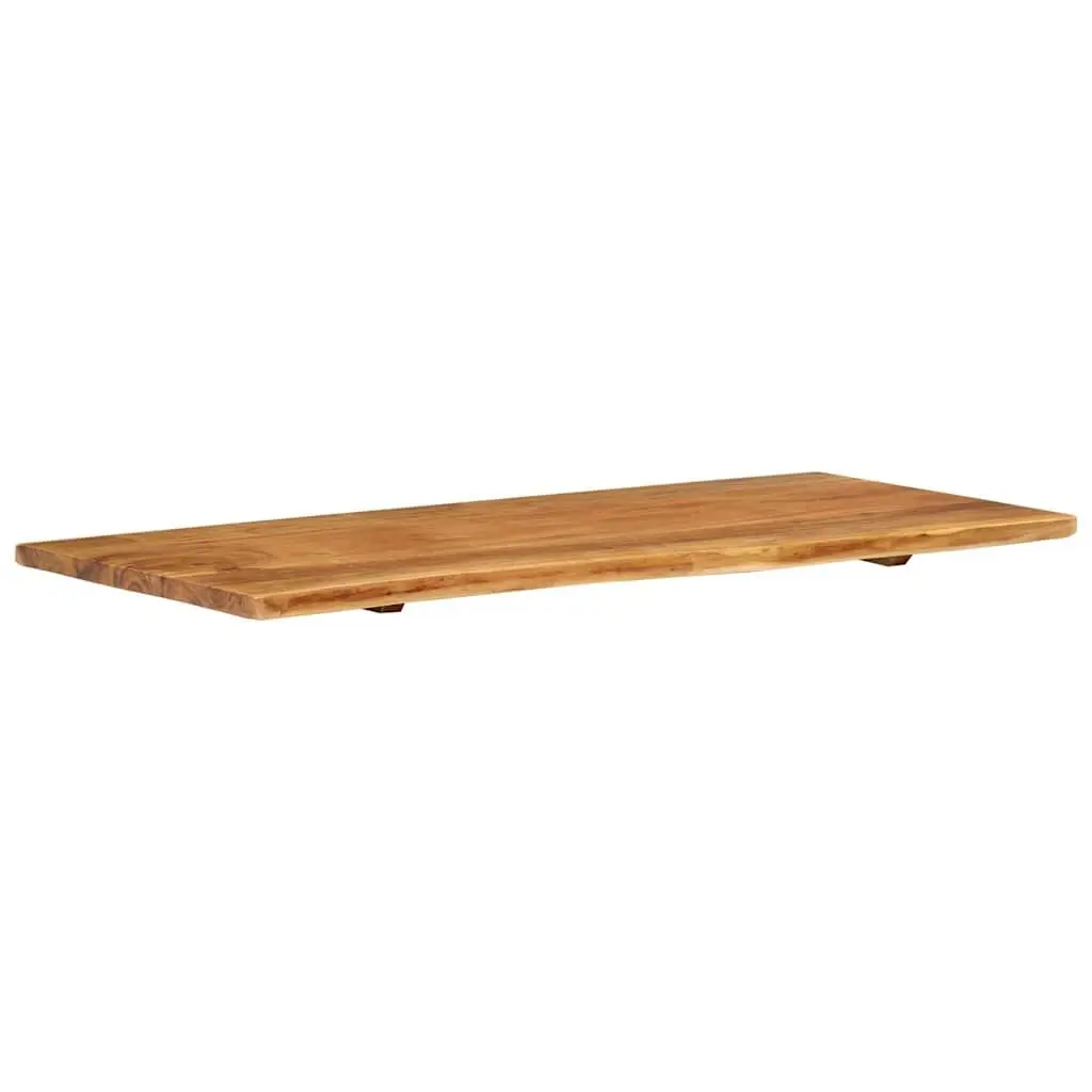 Solid Acacia Wood Bathroom Vanity Top with Live Edge, 114cm