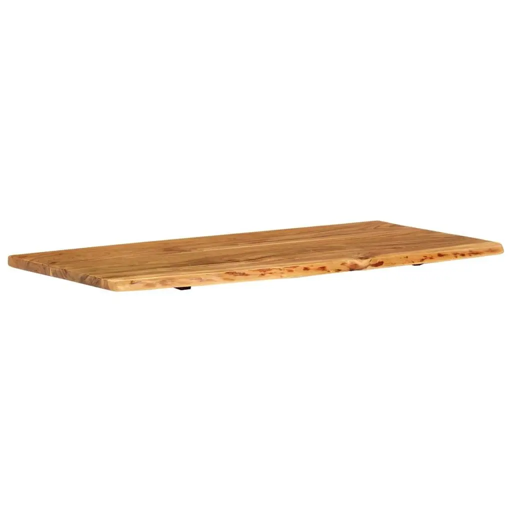 Solid Acacia Wood Bathroom Vanity Top with Live Edge, 114cm