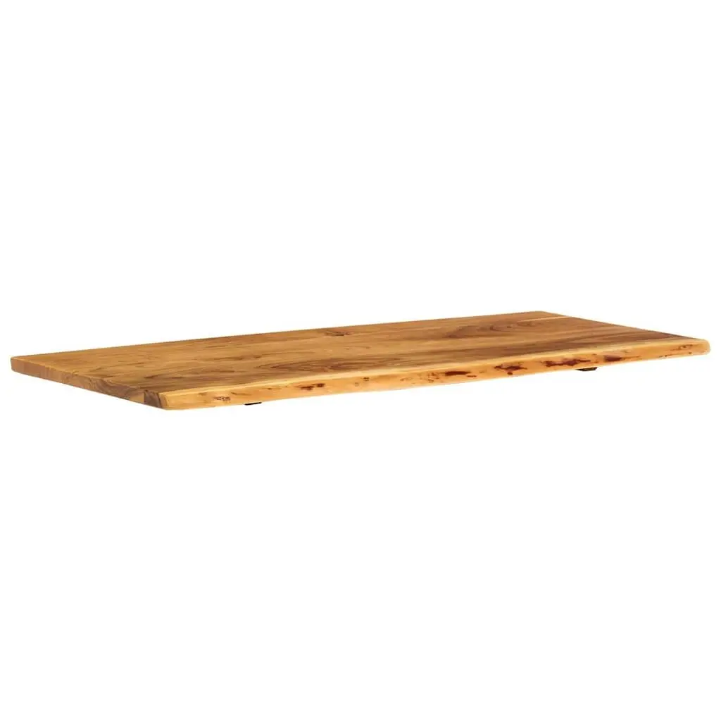 Solid Acacia Wood Bathroom Vanity Top with Live Edge, 114cm