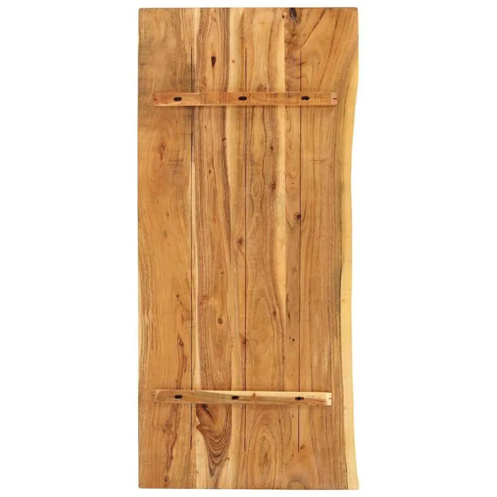 Solid Acacia Wood Bathroom Vanity Top with Live Edge, 114cm