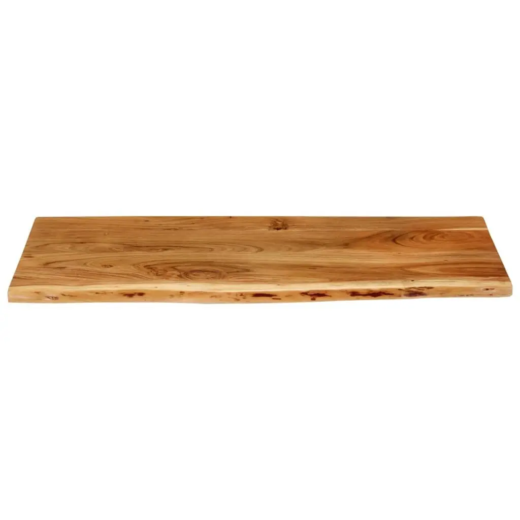 Solid Acacia Wood Bathroom Vanity Top with Live Edge, 114cm