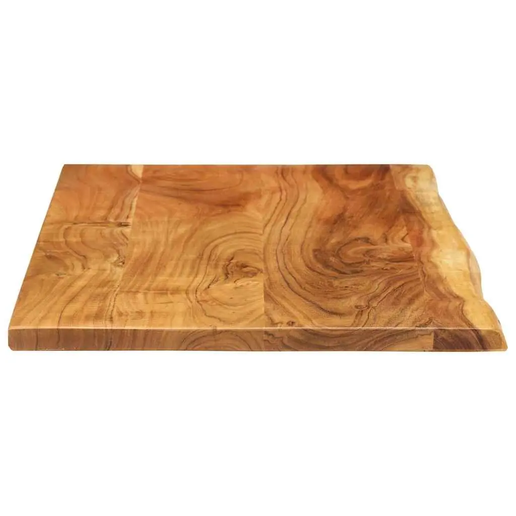 Solid Acacia Wood Bathroom Vanity Top with Live Edge, 114cm