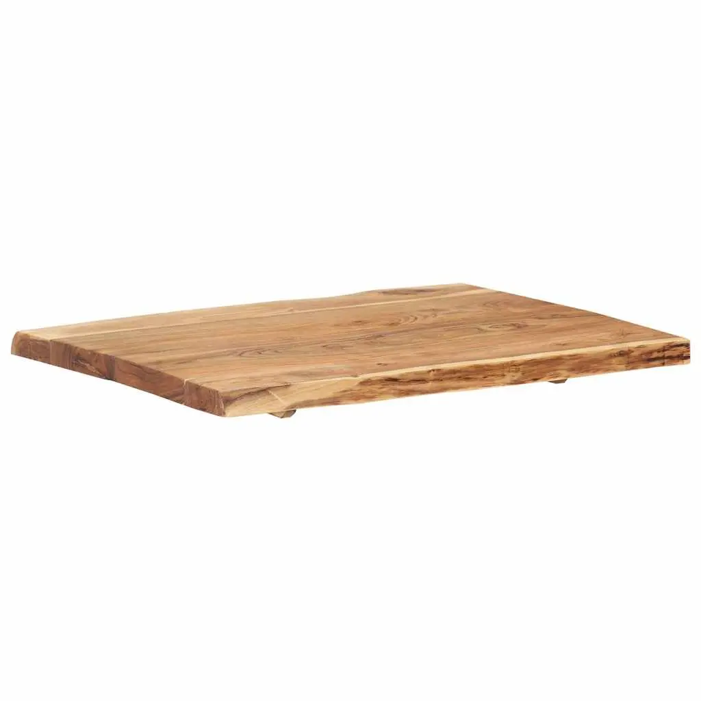 Table Top Solid Acacia Wood Live Edge Brown 80x50-60x3.8 cm Kitchen Desk