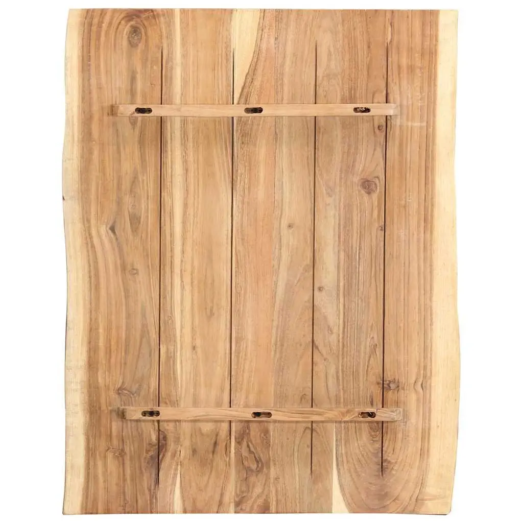 Table Top Solid Acacia Wood Live Edge Brown 80x50-60x3.8 cm Kitchen Desk