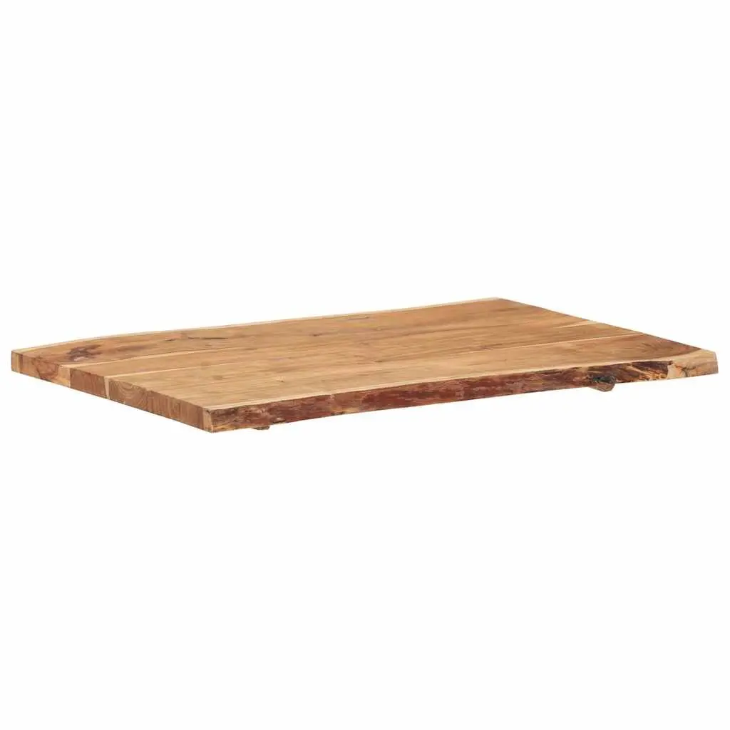 Solid Acacia Wood Table Top Live Edge Kitchen Dining Desk Brown 100x50-60cm