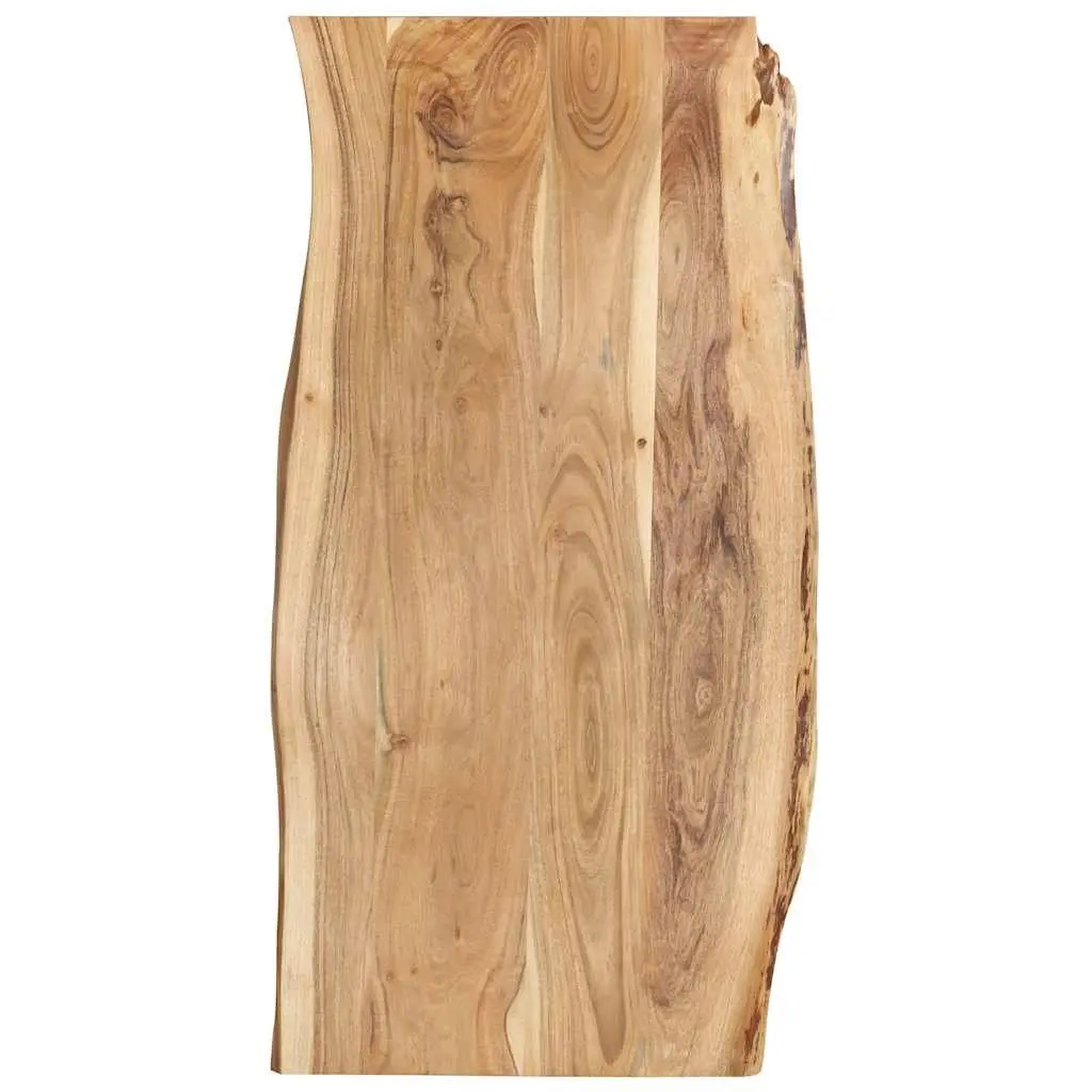Brown Acacia Wood Table Top 118x50-60x2.5 cm