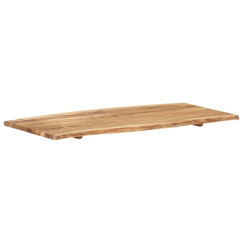 Brown Acacia Wood Table Top 118x50-60x2.5 cm