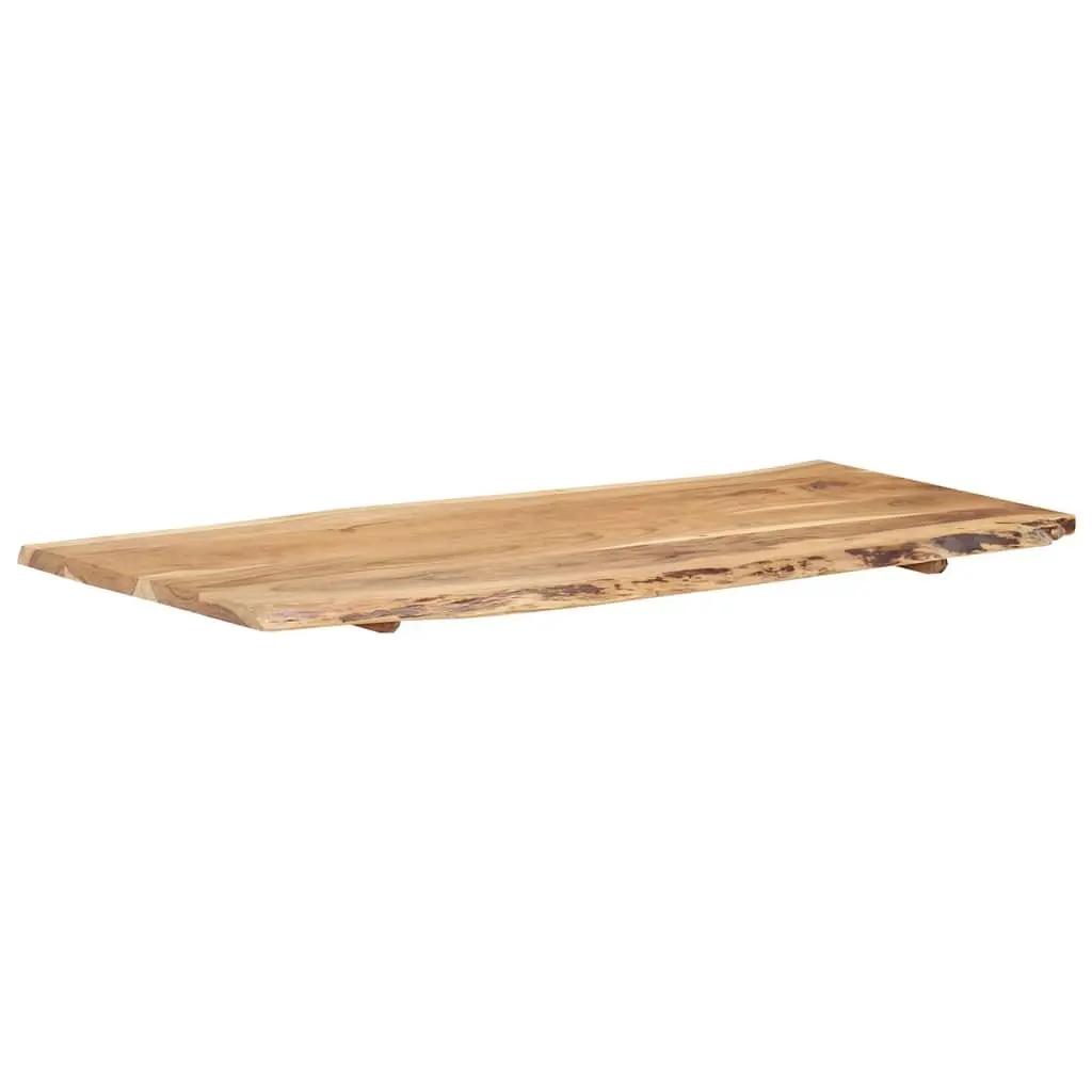 Brown Acacia Wood Table Top 118x50-60x2.5 cm