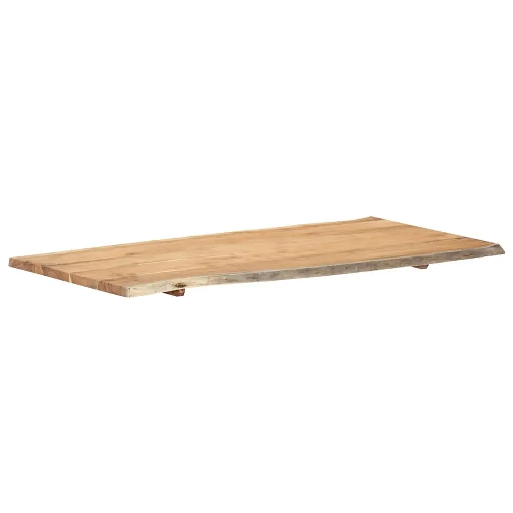Brown Acacia Wood Table Top 118x50-60x2.5 cm